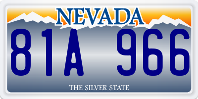 NV license plate 81A966