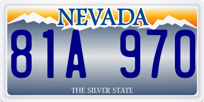 NV license plate 81A970
