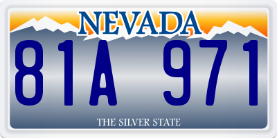 NV license plate 81A971