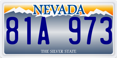 NV license plate 81A973