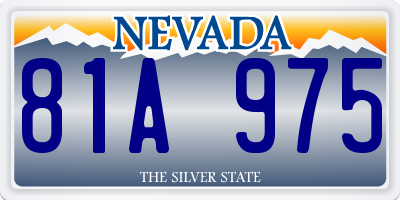 NV license plate 81A975
