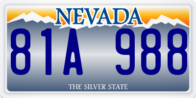 NV license plate 81A988