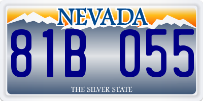 NV license plate 81B055