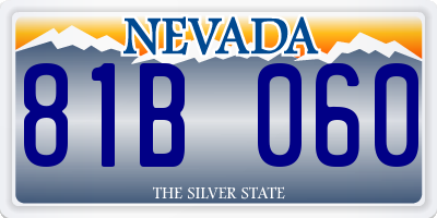 NV license plate 81B060