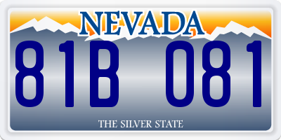 NV license plate 81B081