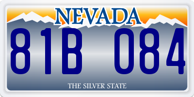 NV license plate 81B084