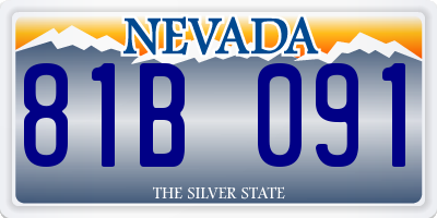 NV license plate 81B091