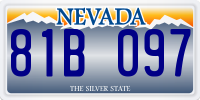 NV license plate 81B097