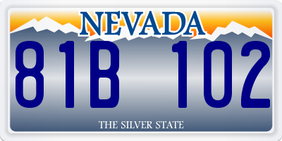 NV license plate 81B102