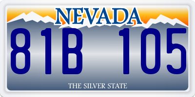 NV license plate 81B105