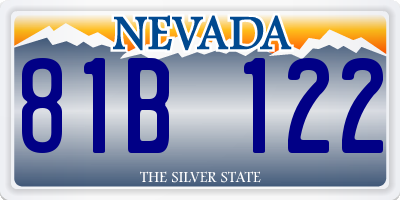 NV license plate 81B122