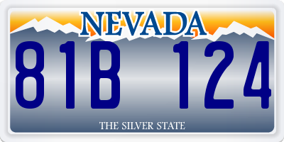 NV license plate 81B124