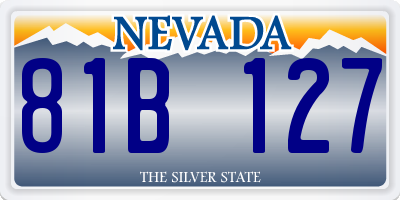 NV license plate 81B127