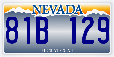 NV license plate 81B129