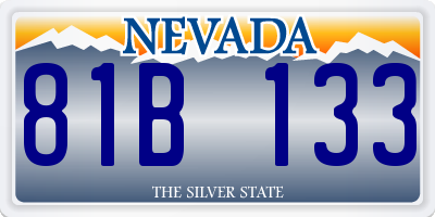 NV license plate 81B133