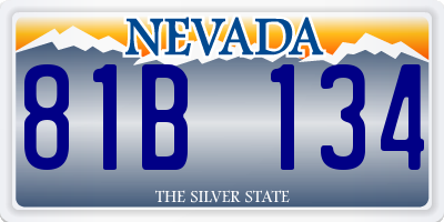 NV license plate 81B134