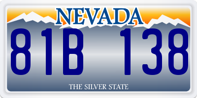 NV license plate 81B138