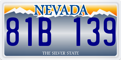 NV license plate 81B139