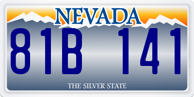 NV license plate 81B141