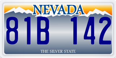 NV license plate 81B142
