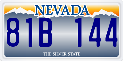 NV license plate 81B144