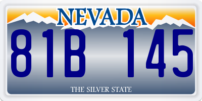 NV license plate 81B145