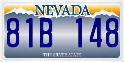 NV license plate 81B148