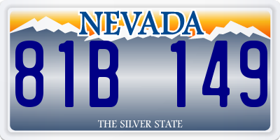 NV license plate 81B149