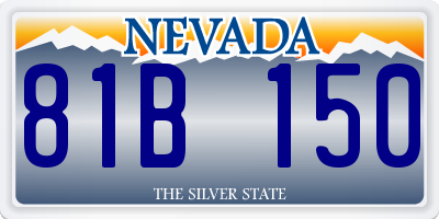 NV license plate 81B150