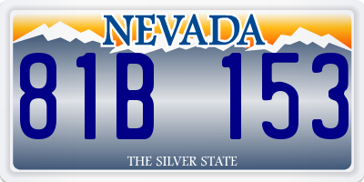 NV license plate 81B153