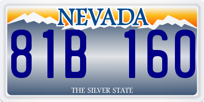 NV license plate 81B160