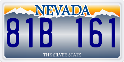NV license plate 81B161