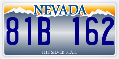 NV license plate 81B162