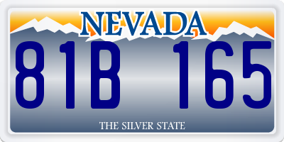NV license plate 81B165