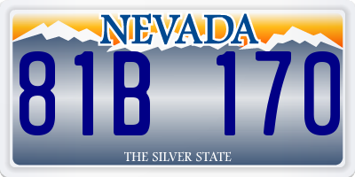 NV license plate 81B170