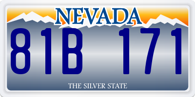 NV license plate 81B171