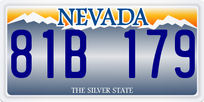 NV license plate 81B179