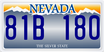 NV license plate 81B180
