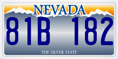 NV license plate 81B182