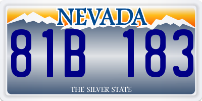 NV license plate 81B183