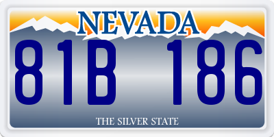 NV license plate 81B186