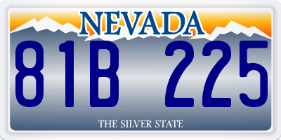 NV license plate 81B225