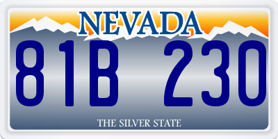 NV license plate 81B230