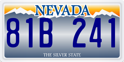 NV license plate 81B241