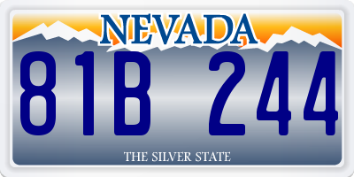 NV license plate 81B244