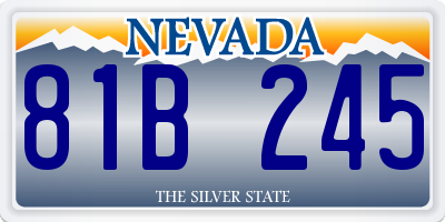 NV license plate 81B245