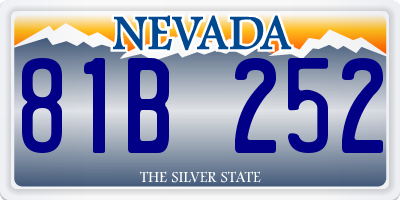 NV license plate 81B252