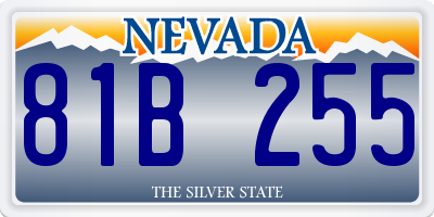 NV license plate 81B255