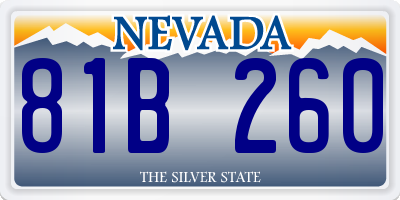 NV license plate 81B260