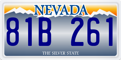 NV license plate 81B261